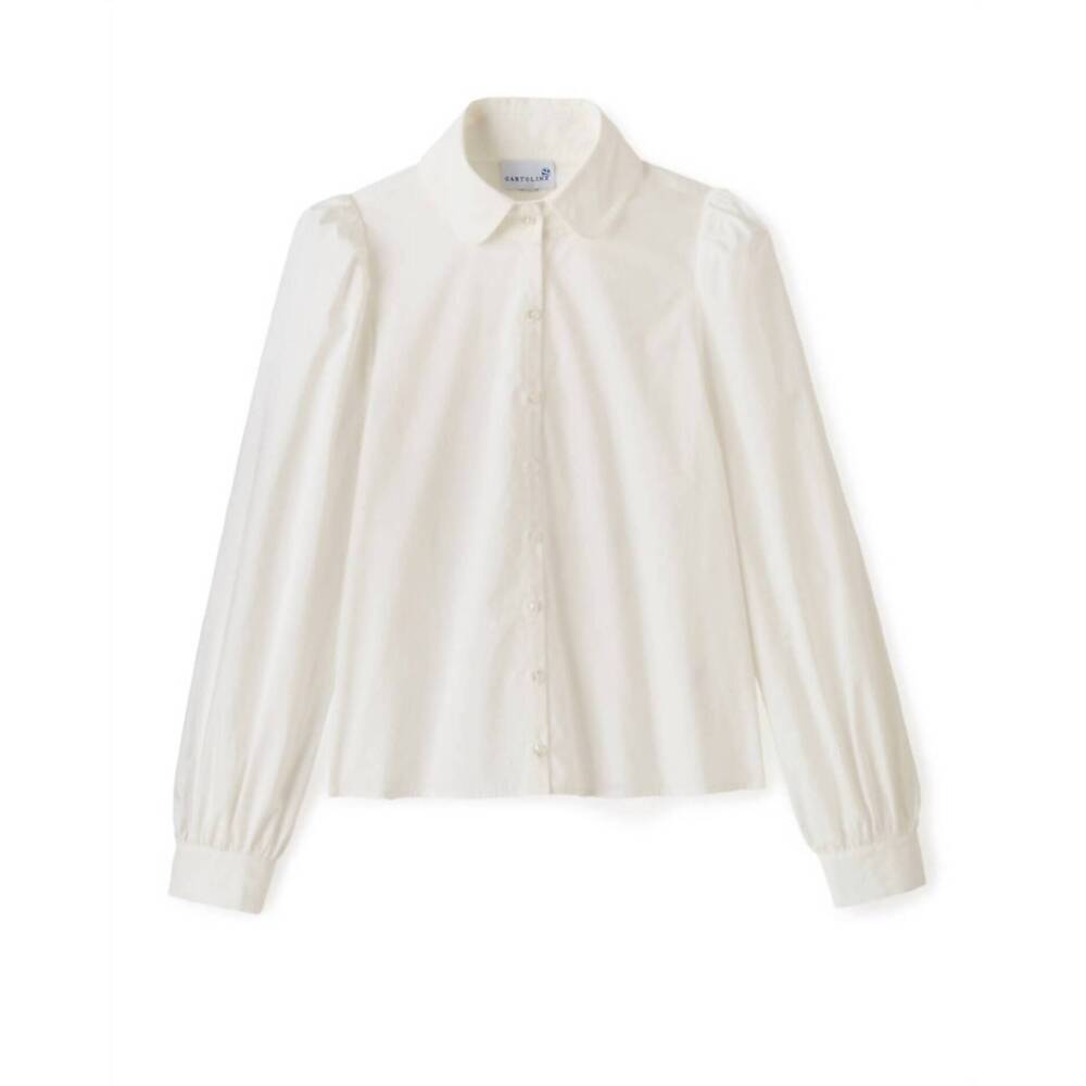 NEW CARTOLINA NANTUCKET women's brooklyn shirt in optic white